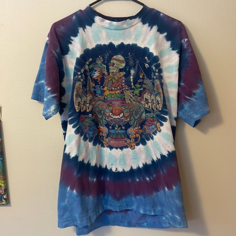 Vintage liquid blue Grateful Dead circus tee